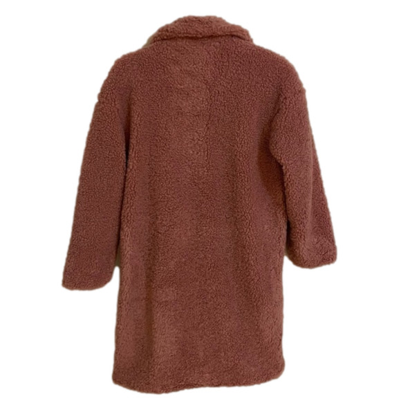 SADIE & Sage by Anthropologie Marta Diverse Dusty Pink Shearling Teddy C… - Picture 4 of 13